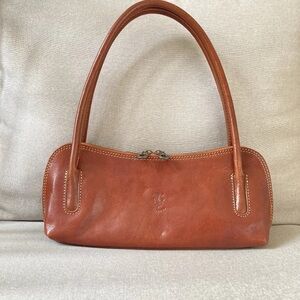 Handmade Italian Firenze Shoulder Bag Timeless Appeal Rich Italian Brown Leather
